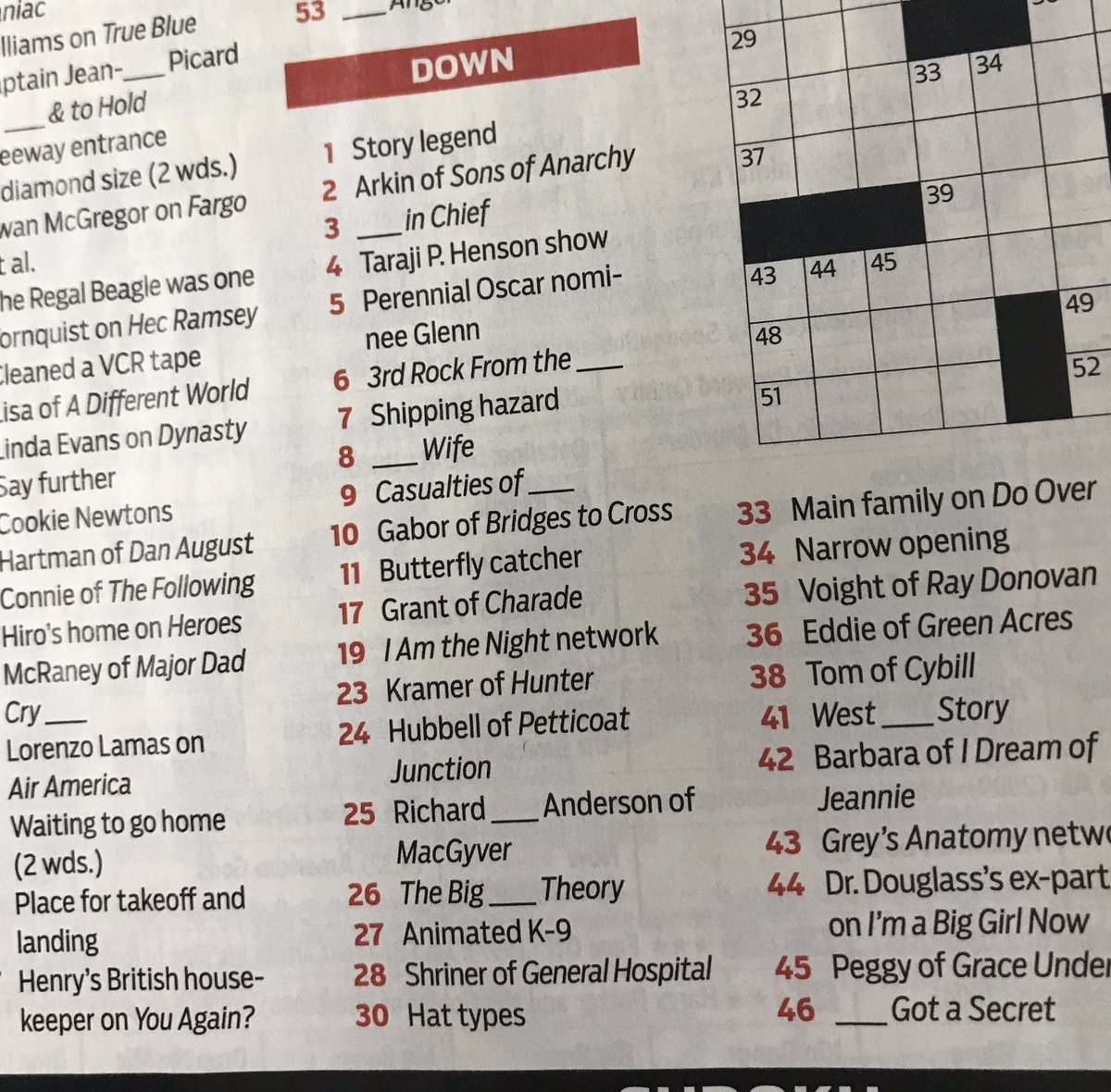 tv guide crossword puzzles