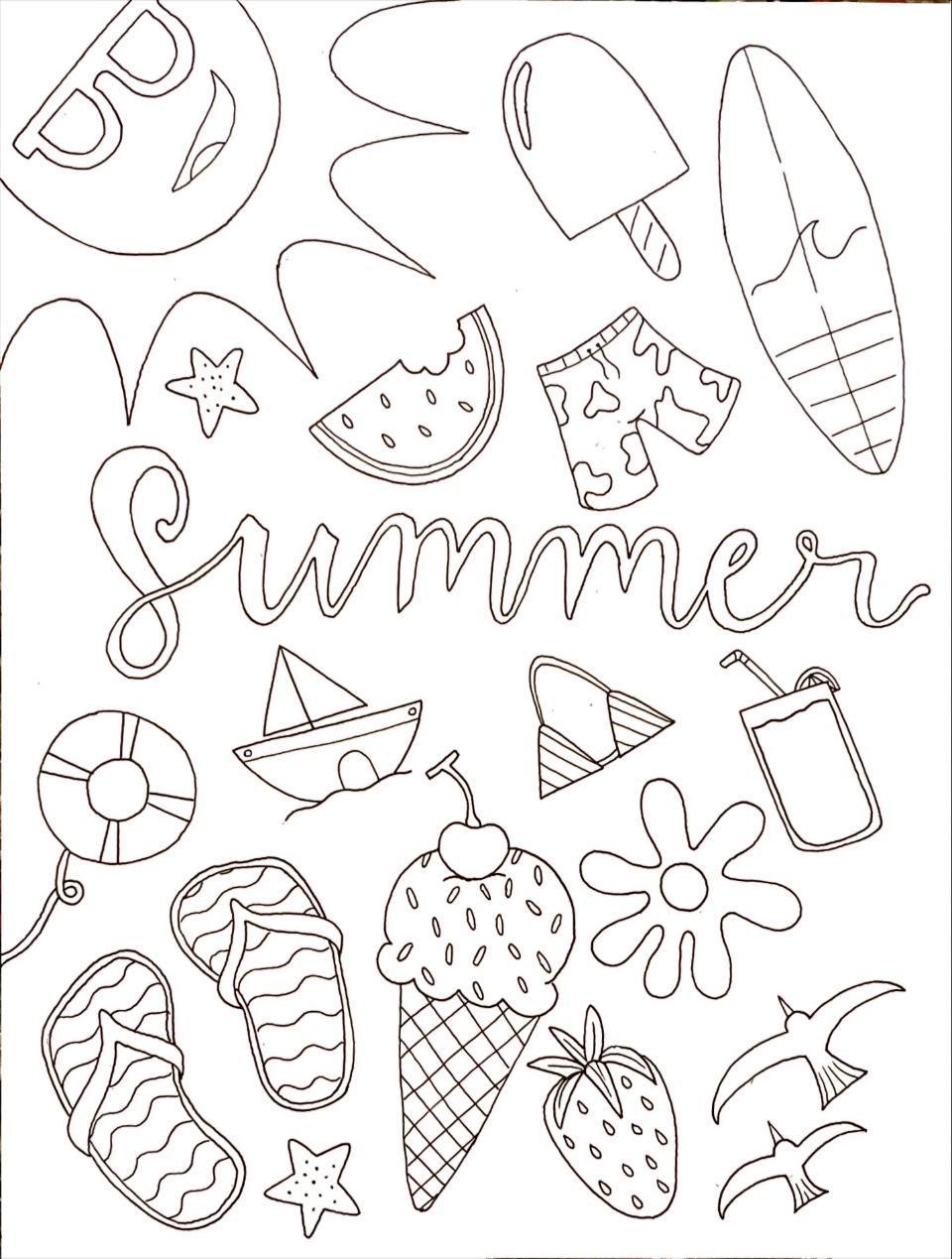 Top Summer Coloring Sheets Printable Online Pin Page