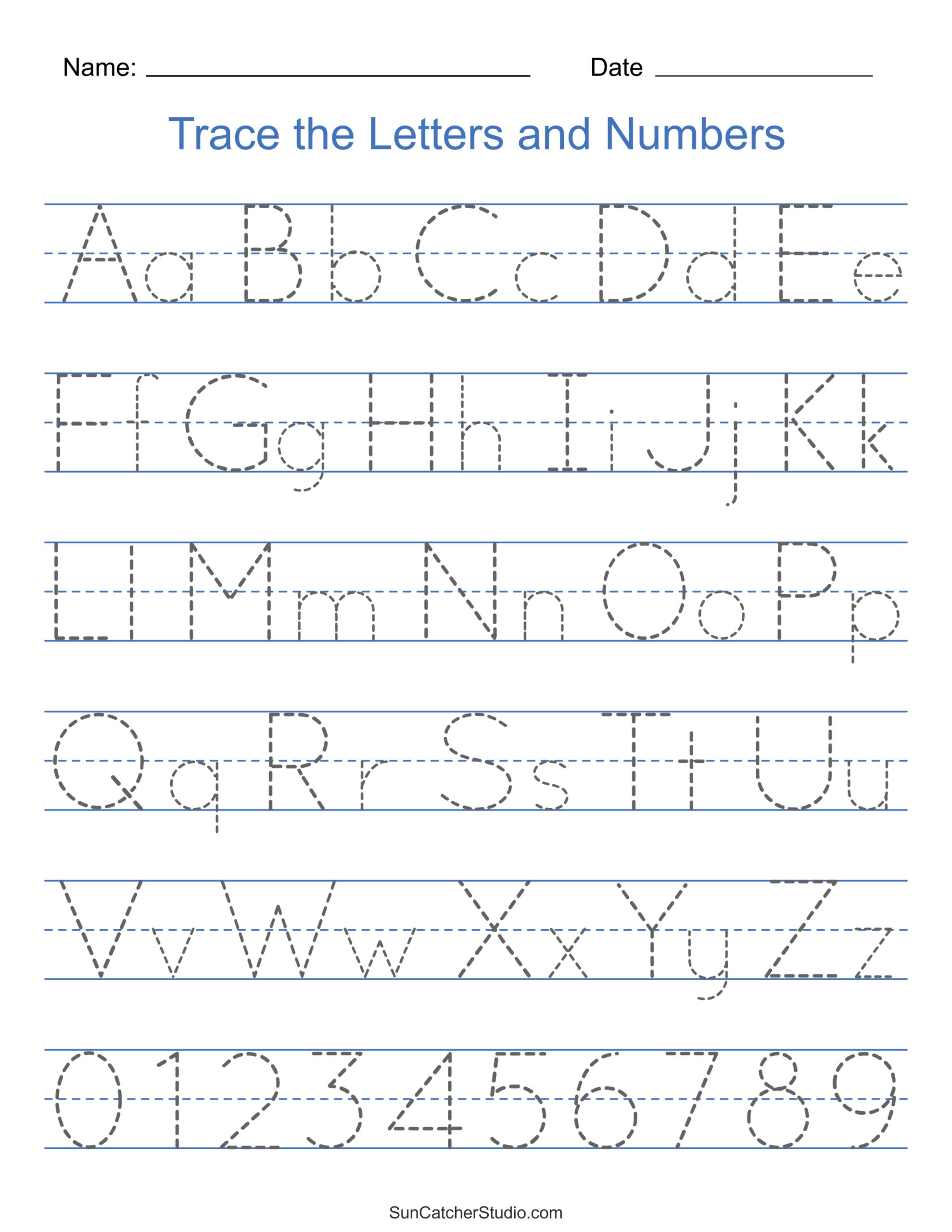 Trace Letters Printable