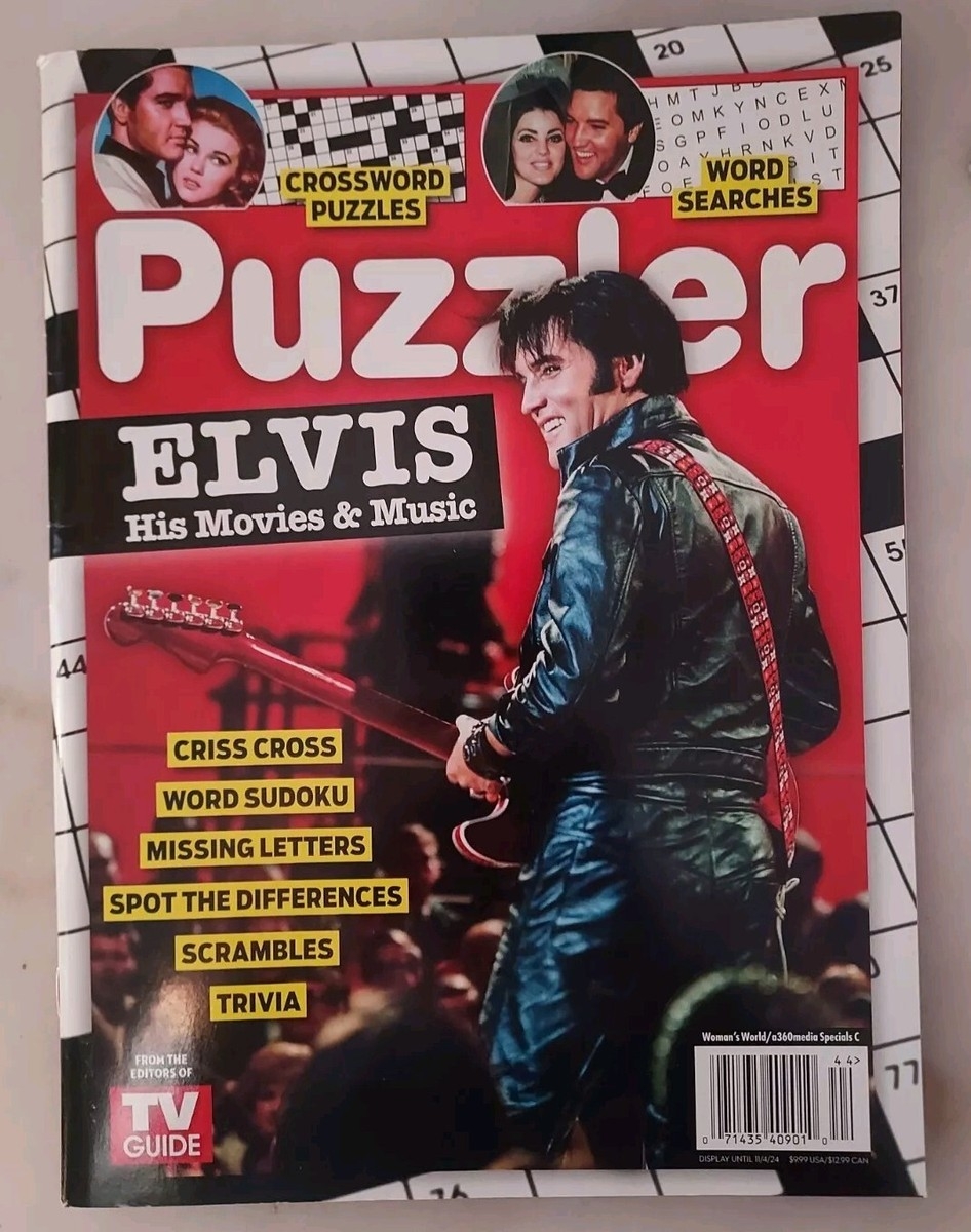TV Guide Magazine Puzzle Book Elvis His Movies Music Crosswords Trivia Sudoku EBay