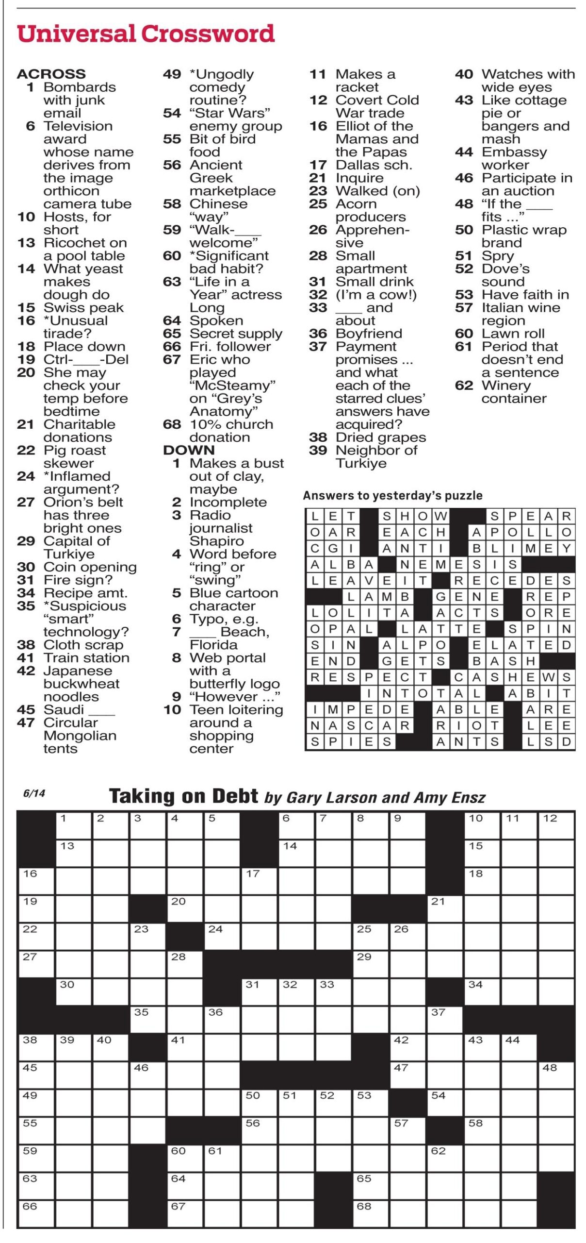 Universal Crossword Puzzles
