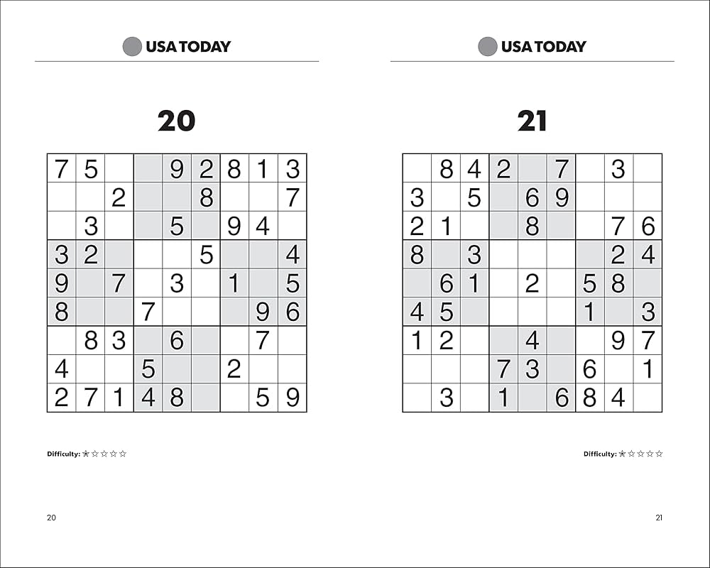 USA TODAY Sudoku Super Challenge 3 USA Today Puzzles USA TODAY 9781524867188 Amazon Books USA TODAY Sudoku Super Challenge 3 USA Today Puzzles USA TODAY 9781524867188 Amazon Books
