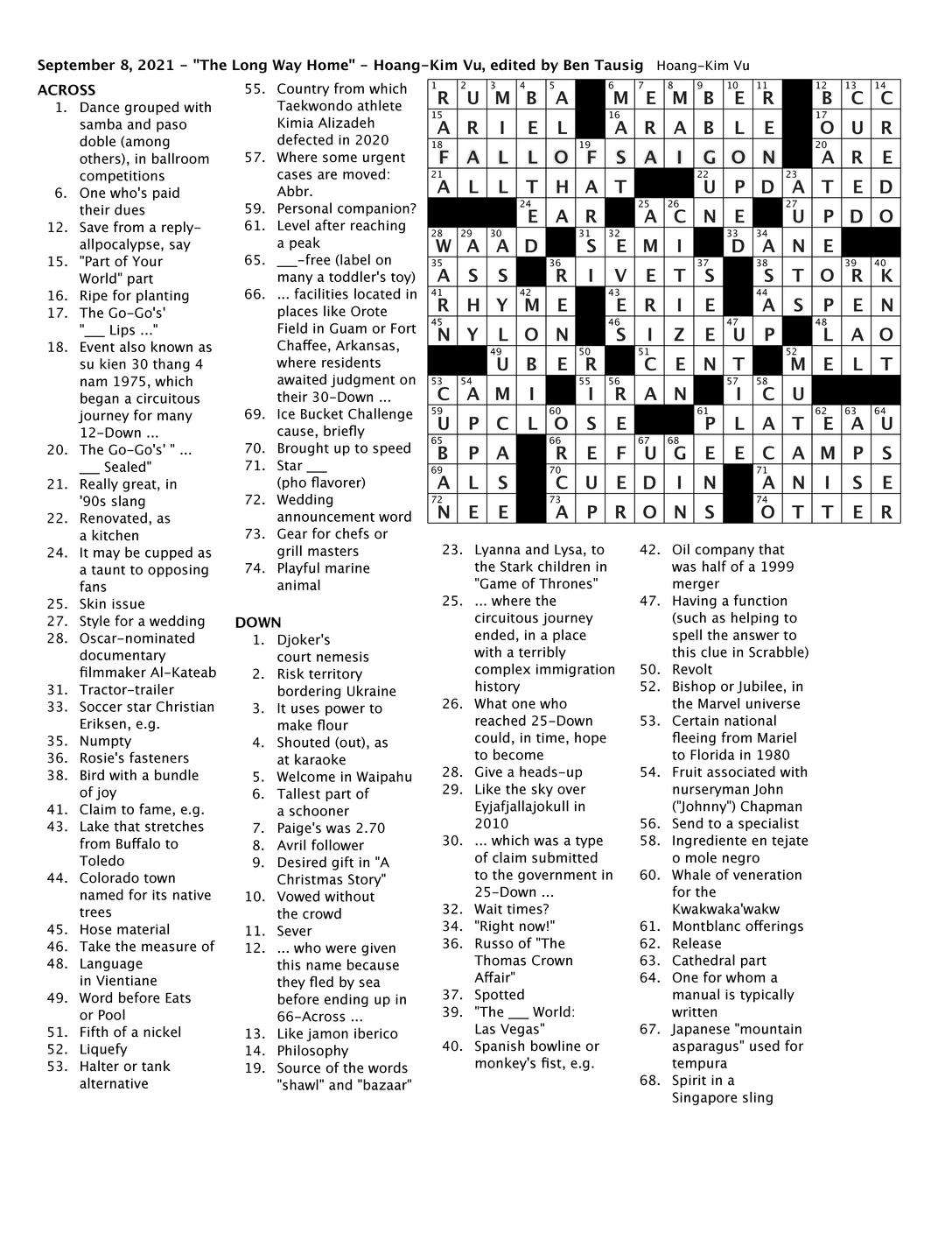 column order crossword clue